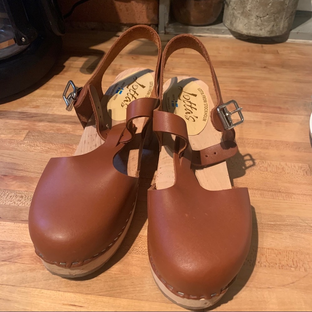 Lotta from Stockholm brown high clogs